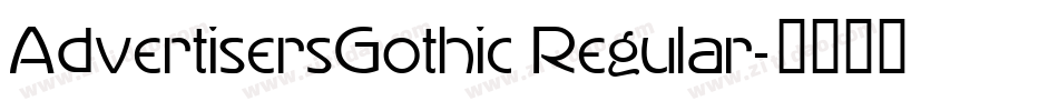 AdvertisersGothic Regular字体转换